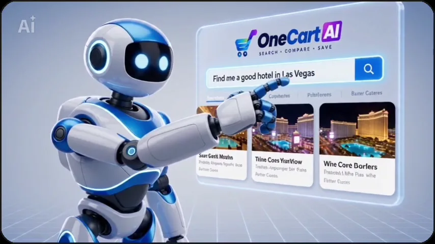 OneCart AI search experience animation preview